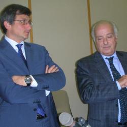 Il giudice con il presidente Francesco Mele