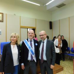 Marchesani con la giudice onoraria Giannitti e il presidente Sabatini
