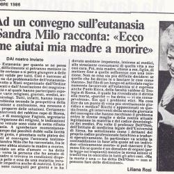 Un articolo comparso sulla stampa 