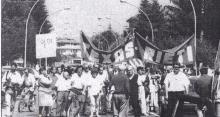 Manifestazione negli anni 80