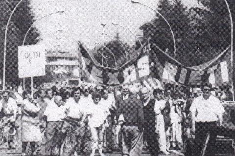 Manifestazione negli anni 80